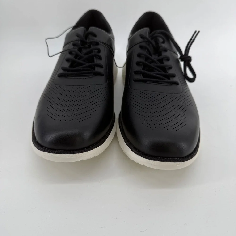 Perry Ellis Portfolio Mens Black Perforated Dress Sneakers Ultra Foam 13 1904710